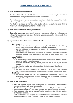 State Bank Virtual Card FAQs