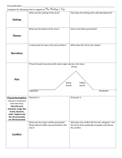 Setting: Theme: Narration: Plot: Characterization: Conflict: