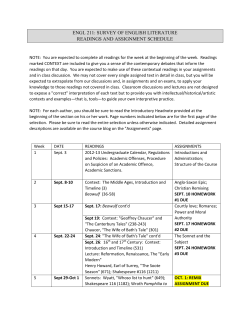 engl 211 readings and assignments schedule
