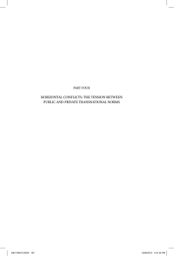 HORIZONTAL CONFLICTS: THE TENSION BETWEEN PUBLIC