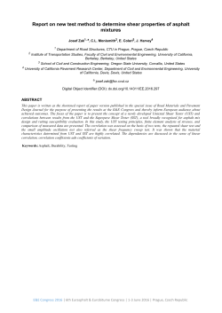 Report on new test method to determine shear properties of asphalt