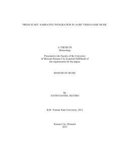 PRESS START: NARRATIVE INTEGRATION IN