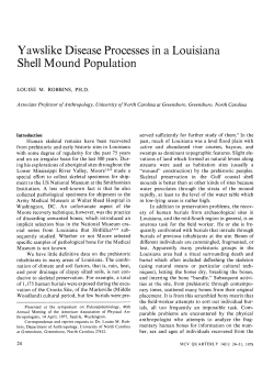 Yawslike Disease Porcesses in a Louisiana Shell Mound Population