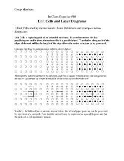 10 Unit Cells and Layer Diagrams