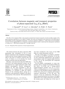 Correlation between magnetic and transport properties of