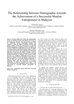 The Relationship between Demographic towards the Achievement