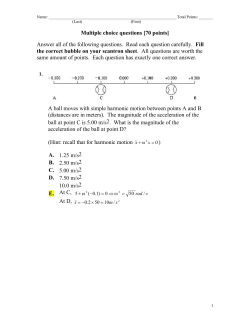 Multiple choice questions [70 points] Answer all of the following