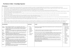 The Woman in Black &ndash; Knowledge Organiser