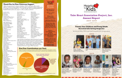 2012-2013 Annual Report - Take Heart Association Project