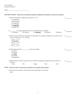 Test 3 Fall 2011 General Chemistry I