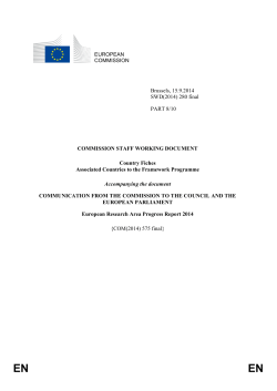 EUROPEAN COMMISSION Brussels, 15.9.2014 SWD(2014) 280