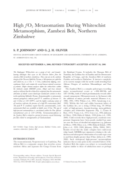 High f O2 Metasomatism During Whiteschist