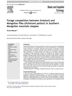Forage competition between livestock and Mongolian
