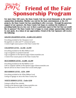 Friend of the Fair Sponsorship Program