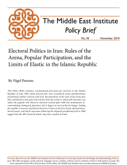The Middle East Institute Policy Brief