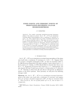 FIXED POINTS AND PERIODIC POINTS OF ORIENTATION