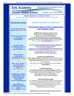 AACMS E-Newsletter November 11, 2016
