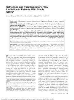 Orthopnea and Tidal Expiratory Flow Limitation in