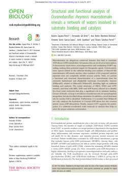 Structural and functional analysis of Oceanobacillus iheyensis