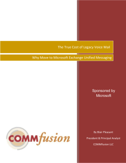 The True Cost of Legacy Voice Mail Why Move to