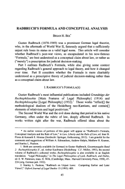 radbruch`s formula and conceptual analysis