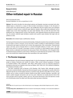 Other-initiated repair in Russian