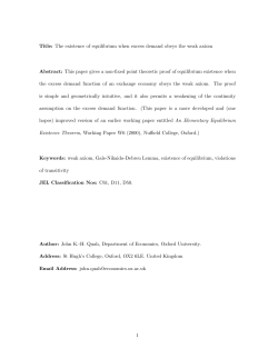 The existence of equilibrium when excess demand obeys the weak