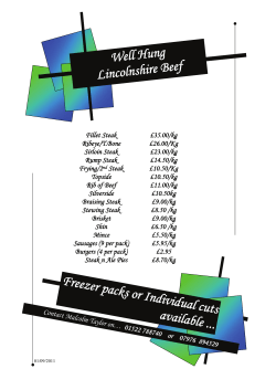 our price list - Lincolnshire Well Hung Beef