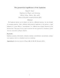 Geometrical significance of the Laplacian