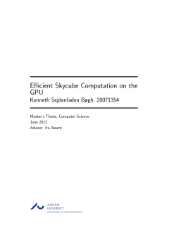 Efficient Skycube Computation on the GPU