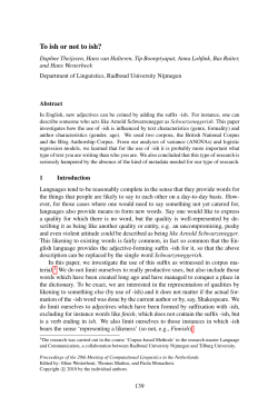 To ish or not to ish?