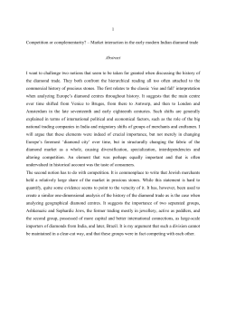 market communication in the early modern Indian diamond trade