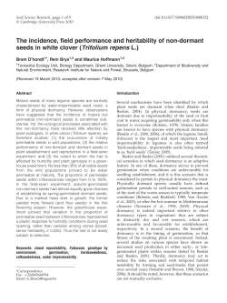 The incidence, field performance and heritability of non