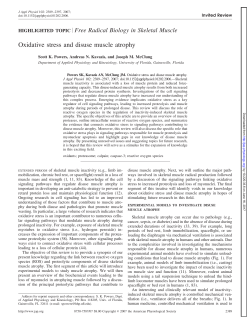 Oxidative stress and disuse muscle atrophy