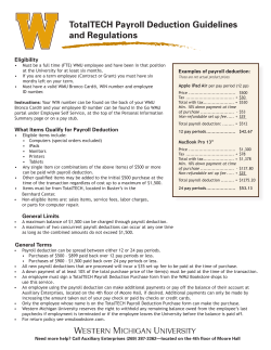 TotalTECH Payroll Deduction Guidelines and Regulations