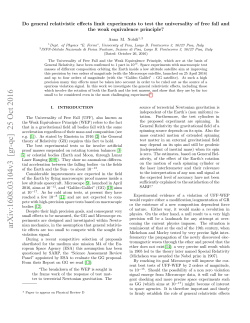 Do general relativistic effects limit experiments to test the universality
