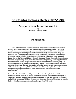 Dr. Charles Holmes Herty (1867-1938) - Georgia Section