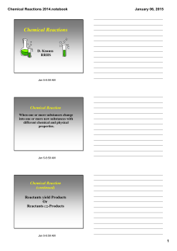 Chemical Reactions 2014.notebook