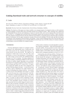 Linking functional traits and network structure to concepts of stability