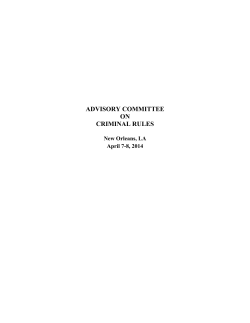 advisory committee on criminal rules