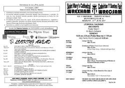 Newsletter - St Mary`s Cathedral, Wrexham