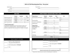 Percussion Form - Timber Creek High School Band