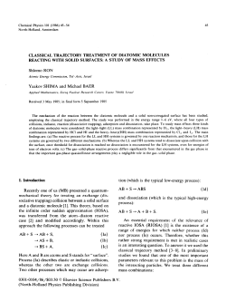 A classical trajectory treatment of diatomic molecules reacting with