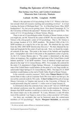 Finding the Epicenter of IO Psychology