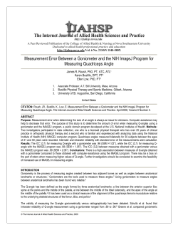 Measurement Error Between a Goniometer and the NIH