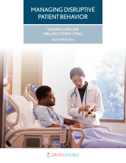 managing disruptive patient behavior