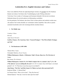 Lekt&uuml;reliste B - Department of English and Linguistics