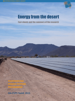 Energy from the Desert - IEA-PVPS