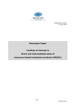 Discussion Paper Conflicts of Interest in direct and intermediated