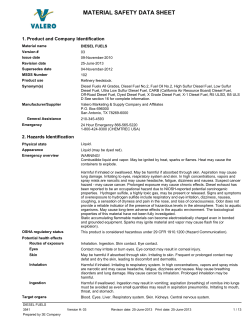 MATERIAL SAFETY DATA SHEET
